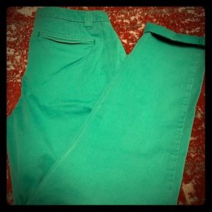 Kelly Green khakis by Gap.